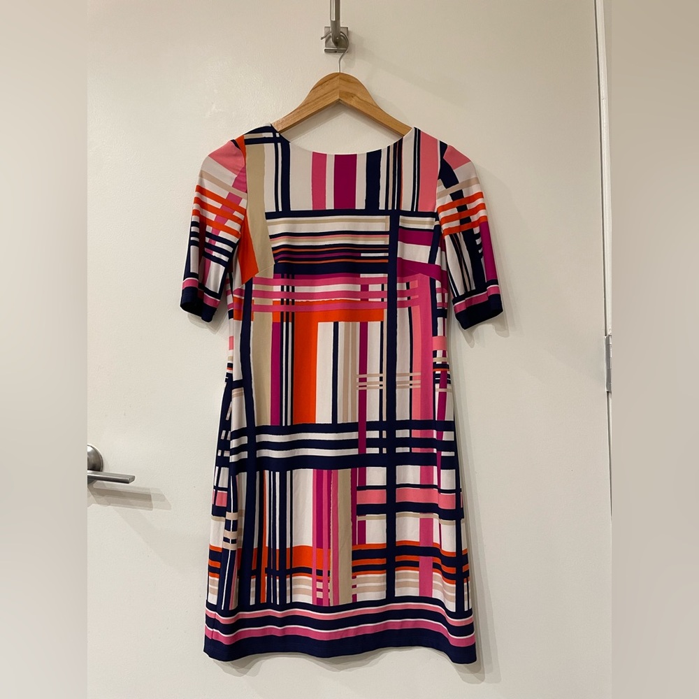 Eliza J Modern Art Bold Printed Dress - size 2P